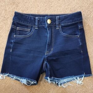 American Eagle AE Women's Blue Denim Shorts Size 2 Hi-Rise Shortie 26W
